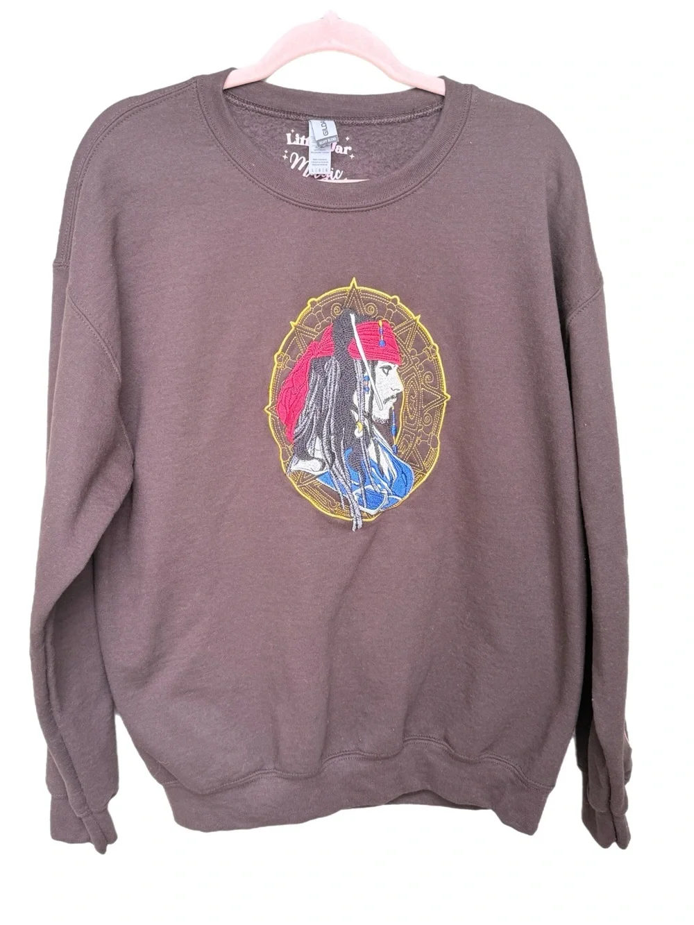 Little Jar of Magic Pirate Jack Sparrow  Embroidered Sweatshirt